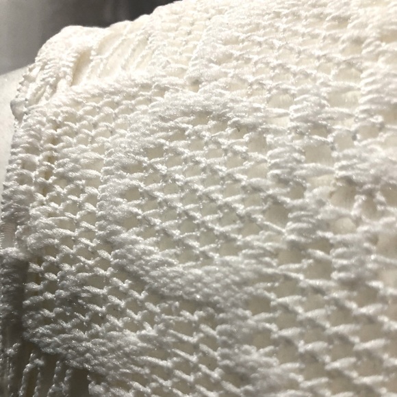 White Midi Crochet Lace Dress - Picture 3 of 4